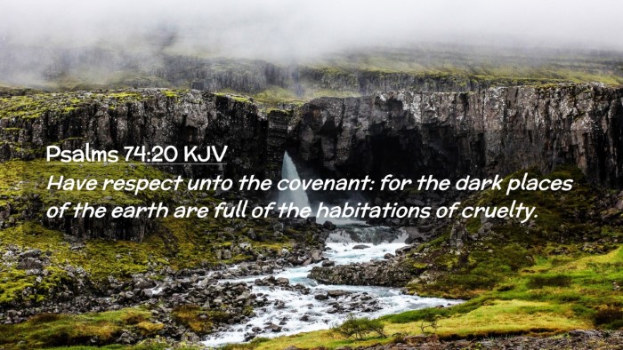 Picture 02 - Psalms 74:20 KJV Desktop Wallpaper - Have respect unto the covenant: for the dark - Desktop Bible Verse Wallpaper