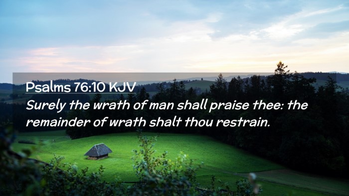 Picture 02 - Psalms 76:10 KJV Desktop Wallpaper - Surely the wrath of man shall praise thee: the - Desktop Bible Verse Wallpaper