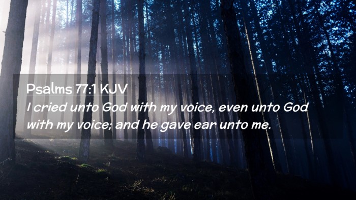 Picture 02 - Psalms 77:1 KJV Desktop Wallpaper - I cried unto God with my voice, even unto God - Desktop Bible Verse Wallpaper