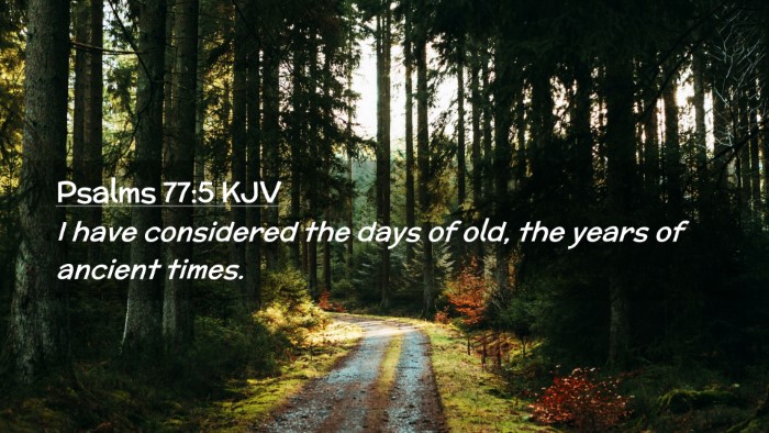 Picture 02 - Psalms 77:5 KJV Desktop Wallpaper - I have considered the days of old, the years of - Desktop Bible Verse Wallpaper