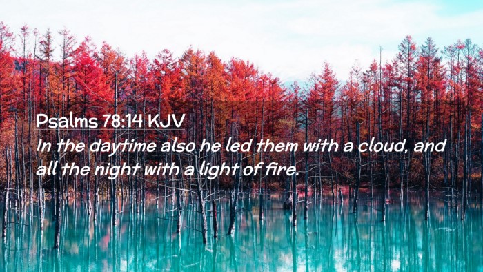 Picture 02 - Psalms 78:14 KJV Desktop Wallpaper - In the daytime also he led them with a cloud, and - Desktop Bible Verse Wallpaper