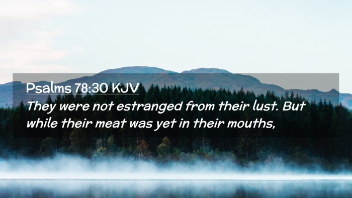 Picture 02 - Psalms 78:30 KJV Desktop Wallpaper - They were not estranged from their lust. But - Desktop Bible Verse Wallpaper