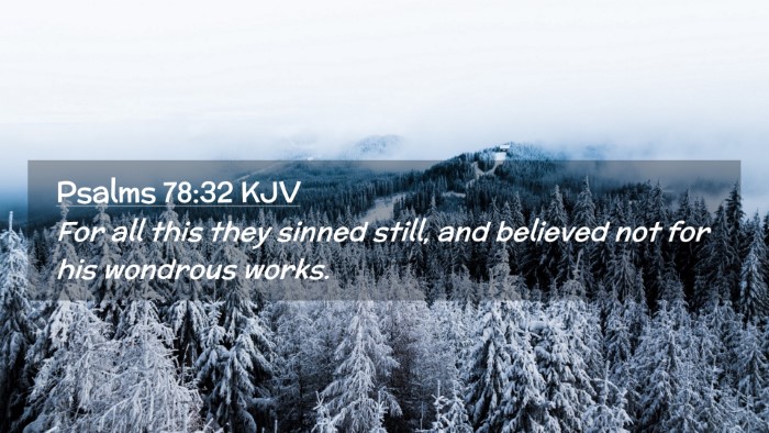 Picture 02 - Psalms 78:32 KJV Desktop Wallpaper - For all this they sinned still, and believed not - Desktop Bible Verse Wallpaper