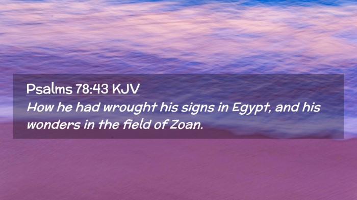 Picture 02 - Psalms 78:43 KJV Desktop Wallpaper - How he had wrought his signs in Egypt, and his - Desktop Bible Verse Wallpaper