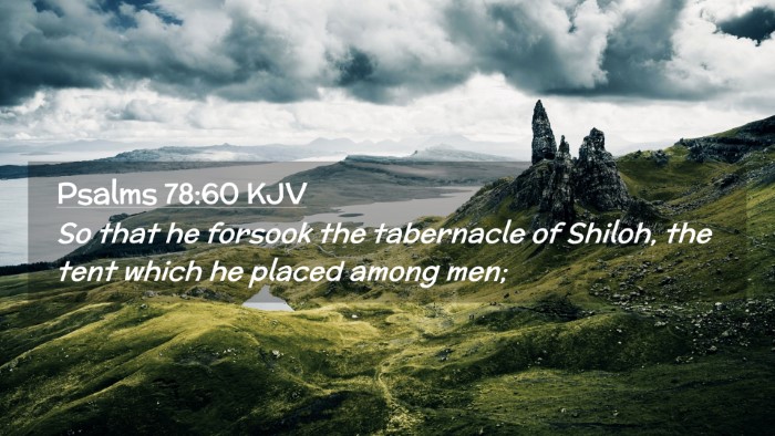 Picture 02 - Psalms 78:60 KJV Desktop Wallpaper - So that he forsook the tabernacle of Shiloh, the - Desktop Bible Verse Wallpaper