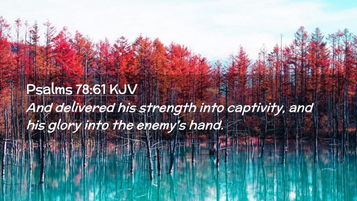 Picture 02 - Psalms 78:61 KJV Desktop Wallpaper - And delivered his strength into captivity, and - Desktop Bible Verse Wallpaper
