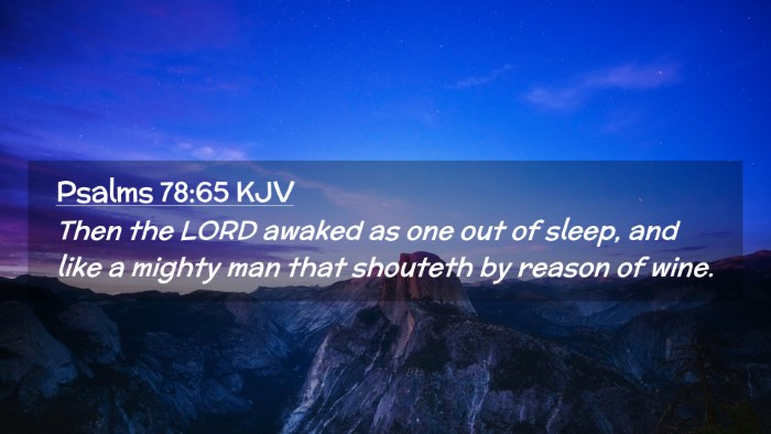 Picture 02 - Psalms 78:65 KJV Desktop Wallpaper - Then the LORD awaked as one out of sleep, and - Desktop Bible Verse Wallpaper