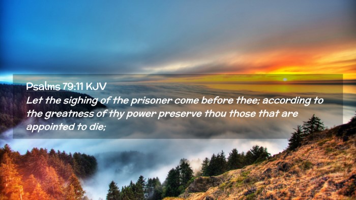Picture 02 - Psalms 79:11 KJV Desktop Wallpaper - Let the sighing of the prisoner come before thee; - Desktop Bible Verse Wallpaper