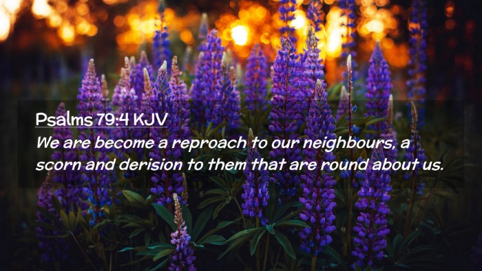 Picture 02 - Psalms 79:4 KJV Desktop Wallpaper - We are become a reproach to our neighbours, a - Desktop Bible Verse Wallpaper