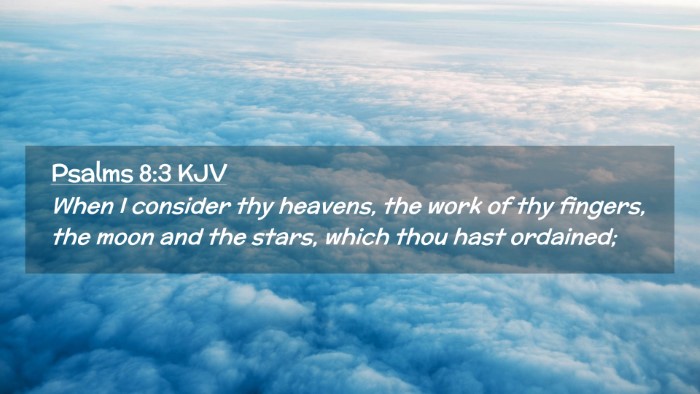 Picture 02 - Psalms 8:3 KJV Desktop Wallpaper - When I consider thy heavens, the work of thy - Desktop Bible Verse Wallpaper
