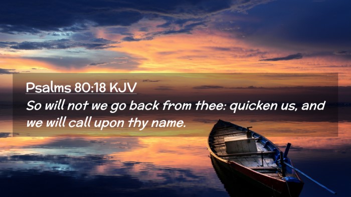 Picture 02 - Psalms 80:18 KJV Desktop Wallpaper - So will not we go back from thee: quicken us, and - Desktop Bible Verse Wallpaper