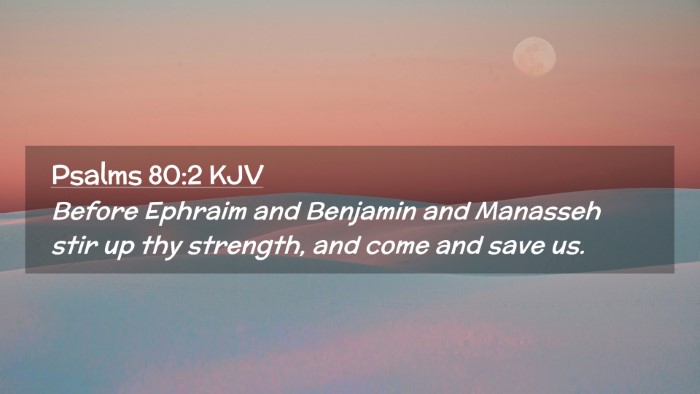 Picture 02 - Psalms 80:2 KJV Desktop Wallpaper - Before Ephraim and Benjamin and Manasseh stir up - Desktop Bible Verse Wallpaper