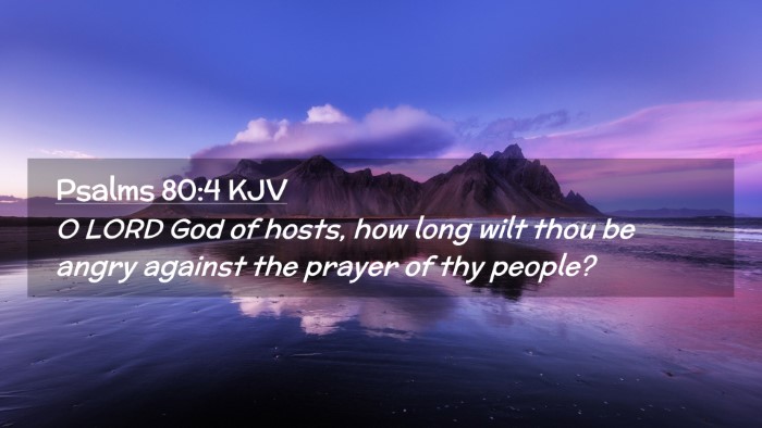Picture 02 - Psalms 80:4 KJV Desktop Wallpaper - O LORD God of hosts, how long wilt thou be angry - Desktop Bible Verse Wallpaper