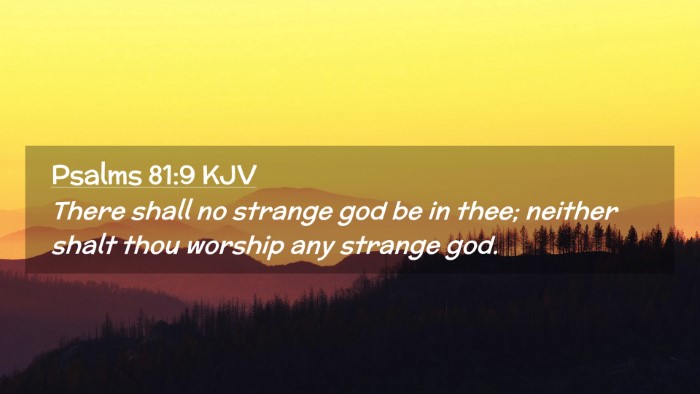 Picture 02 - Psalms 81:9 KJV Desktop Wallpaper - There shall no strange god be in thee; neither - Desktop Bible Verse Wallpaper