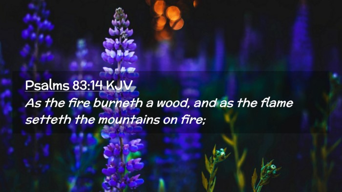 Picture 02 - Psalms 83:14 KJV Desktop Wallpaper - As the fire burneth a wood, and as the flame - Desktop Bible Verse Wallpaper