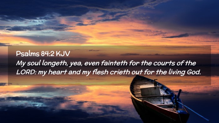 Picture 02 - Psalms 84:2 KJV Desktop Wallpaper - My soul longeth, yea, even fainteth for the - Desktop Bible Verse Wallpaper