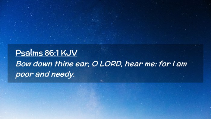 Picture 02 - Psalms 86:1 KJV Desktop Wallpaper - Bow down thine ear, O LORD, hear me: for I am - Desktop Bible Verse Wallpaper