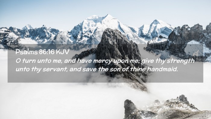 Picture 02 - Psalms 86:16 KJV Desktop Wallpaper - O turn unto me, and have mercy upon me; give thy - Desktop Bible Verse Wallpaper