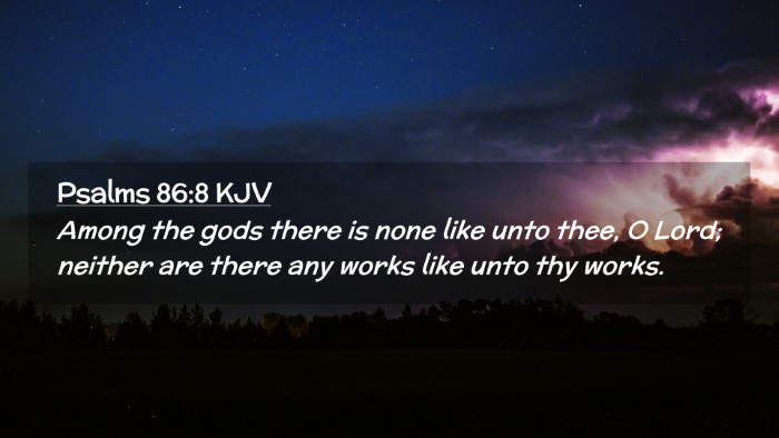 Picture 02 - Psalms 86:8 KJV Desktop Wallpaper - Among the gods there is none like unto thee, O - Desktop Bible Verse Wallpaper