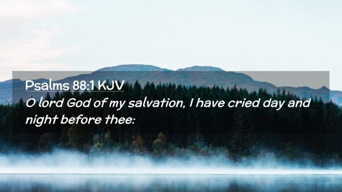 Picture 02 - Psalms 88:1 KJV Desktop Wallpaper - O lord God of my salvation, I have cried day and - Desktop Bible Verse Wallpaper