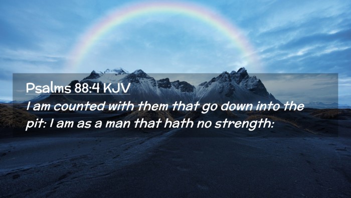 Picture 02 - Psalms 88:4 KJV Desktop Wallpaper - I am counted with them that go down into the pit: - Desktop Bible Verse Wallpaper