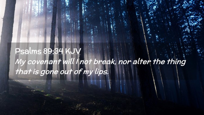 Picture 02 - Psalms 89:34 KJV Desktop Wallpaper - My covenant will I not break, nor alter the thing - Desktop Bible Verse Wallpaper