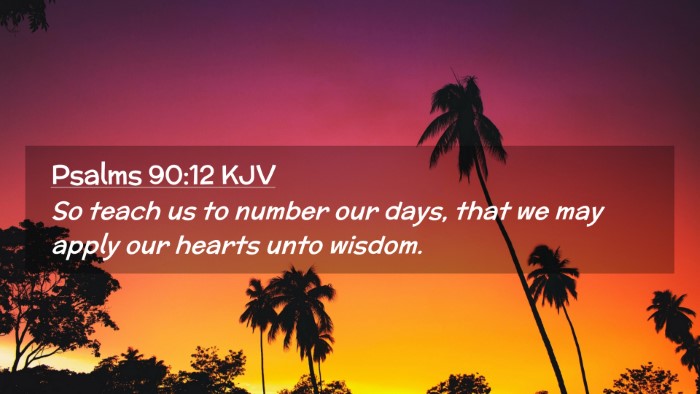 Picture 02 - Psalms 90:12 KJV Desktop Wallpaper - So teach us to number our days, that we may apply - Desktop Bible Verse Wallpaper