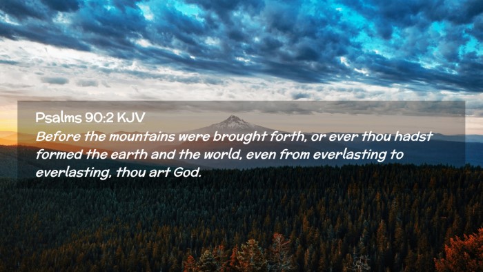 Picture 02 - Psalms 90:2 KJV Desktop Wallpaper - Before the mountains were brought forth, or ever - Desktop Bible Verse Wallpaper