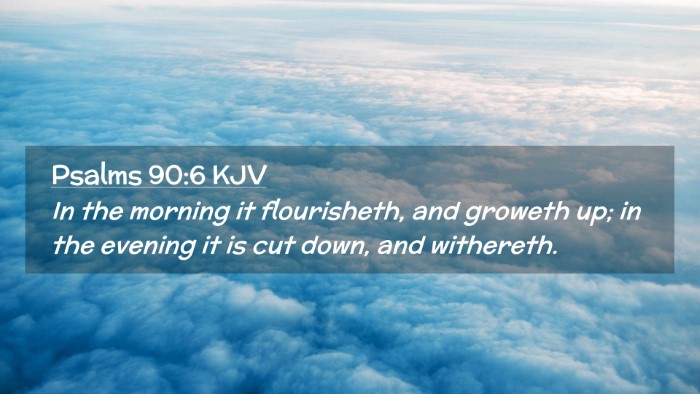 Picture 02 - Psalms 90:6 KJV Desktop Wallpaper - In the morning it flourisheth, and groweth up; in - Desktop Bible Verse Wallpaper