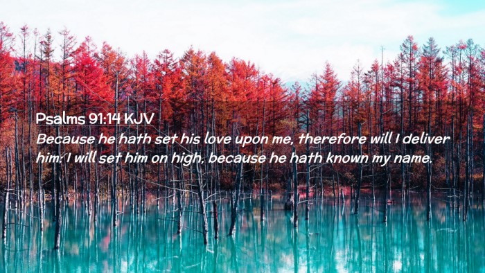 Picture 02 - Psalms 91:14 KJV Desktop Wallpaper - Because he hath set his love upon me, therefore - Desktop Bible Verse Wallpaper