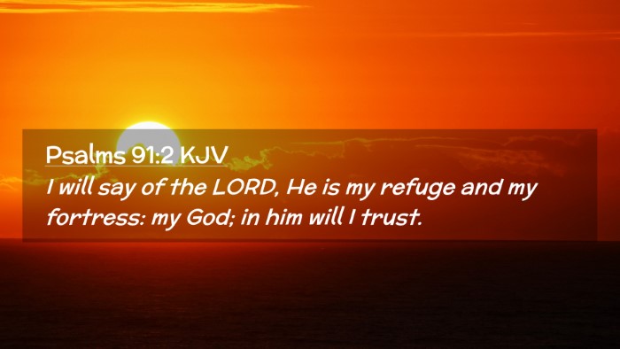 Picture 02 - Psalms 91:2 KJV Desktop Wallpaper - I will say of the LORD, He is my refuge and my - Desktop Bible Verse Wallpaper