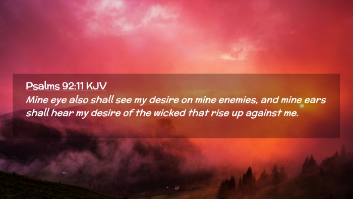 Picture 02 - Psalms 92:11 KJV Desktop Wallpaper - Mine eye also shall see my desire on mine - Desktop Bible Verse Wallpaper