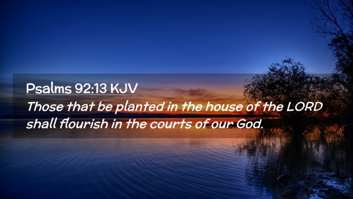 Picture 02 - Psalms 92:13 KJV Desktop Wallpaper - Those that be planted in the house of the LORD - Desktop Bible Verse Wallpaper