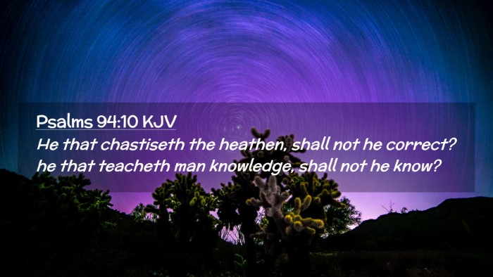 Picture 02 - Psalms 94:10 KJV Desktop Wallpaper - He that chastiseth the heathen, shall not he - Desktop Bible Verse Wallpaper