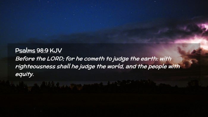 Picture 02 - Psalms 98:9 KJV Desktop Wallpaper - Before the LORD; for he cometh to judge the - Desktop Bible Verse Wallpaper