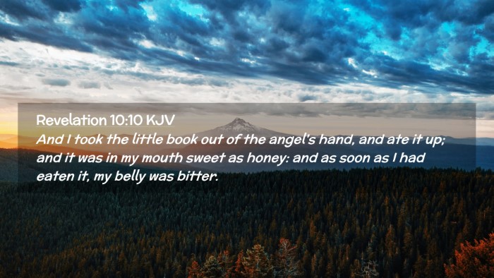 Picture 02 - Revelation 10:10 KJV Desktop Wallpaper - And I took the little book out of the angel's - Desktop Bible Verse Wallpaper