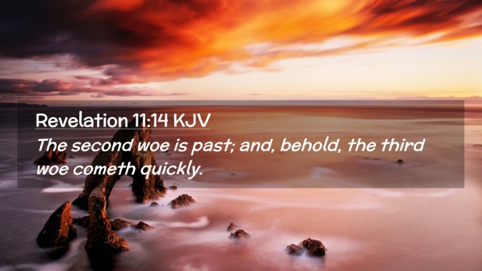 Picture 02 - Revelation 11:14 KJV Desktop Wallpaper - The second woe is past; and, behold, the third - Desktop Bible Verse Wallpaper
