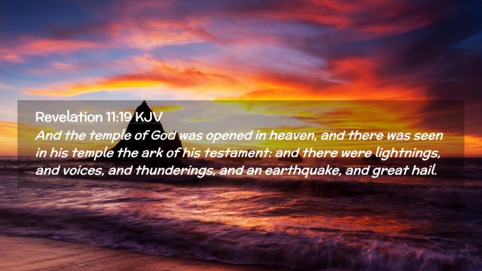 Picture 02 - Revelation 11:19 KJV Desktop Wallpaper - And the temple of God was opened in heaven, and - Desktop Bible Verse Wallpaper