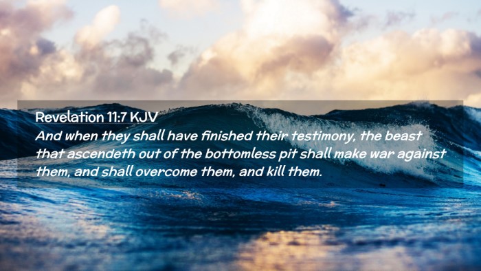 Picture 02 - Revelation 11:7 KJV Desktop Wallpaper - And when they shall have finished their - Desktop Bible Verse Wallpaper