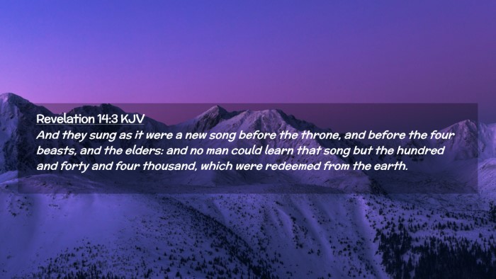 Picture 02 - Revelation 14:3 KJV Desktop Wallpaper - And they sung as it were a new song before the - Desktop Bible Verse Wallpaper