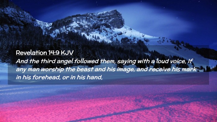 Picture 02 - Revelation 14:9 KJV Desktop Wallpaper - And the third angel followed them, saying with a - Desktop Bible Verse Wallpaper