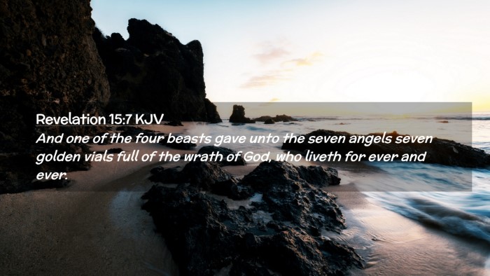 Picture 02 - Revelation 15:7 KJV Desktop Wallpaper - And one of the four beasts gave unto the seven - Desktop Bible Verse Wallpaper