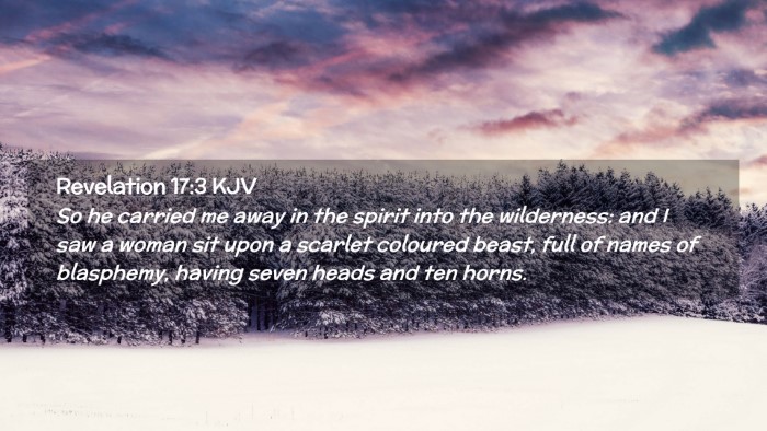 Picture 02 - Revelation 17:3 KJV Desktop Wallpaper - So he carried me away in the spirit into the - Desktop Bible Verse Wallpaper