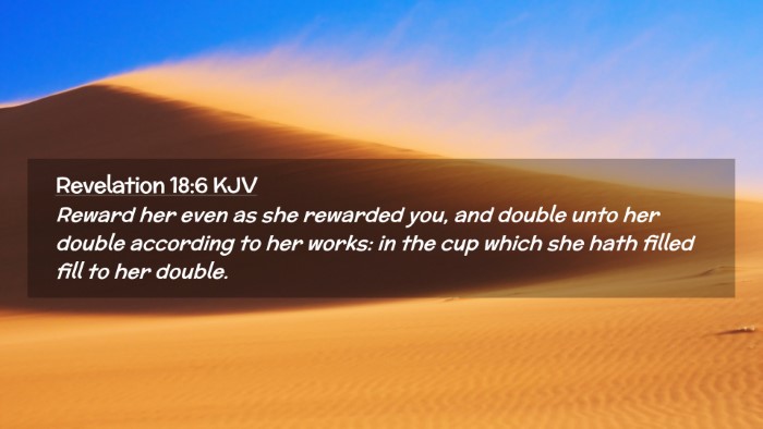 Picture 02 - Revelation 18:6 KJV Desktop Wallpaper - Reward her even as she rewarded you, and double - Desktop Bible Verse Wallpaper