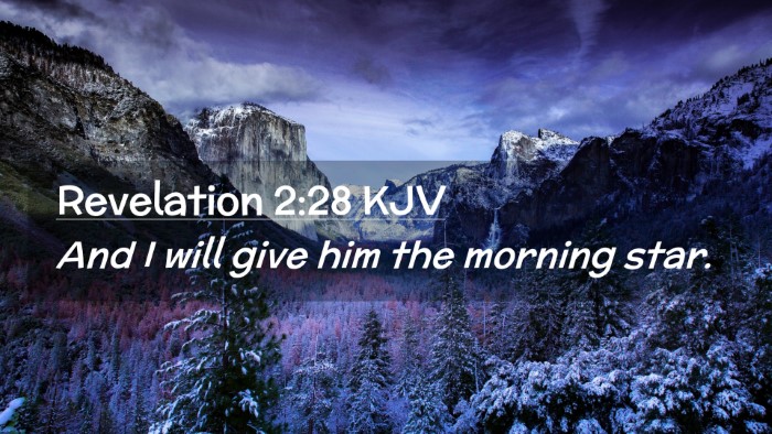 Picture 02 - Revelation 2:28 KJV Desktop Wallpaper - And I will give him the morning - Desktop Bible Verse Wallpaper