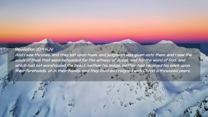 Picture 02 - Revelation 20:4 KJV Desktop Wallpaper - And I saw thrones, and they sat upon them, and - Desktop Bible Verse Wallpaper