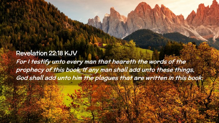 Picture 02 - Revelation 22:18 KJV Desktop Wallpaper - For I testify unto every man that heareth the - Desktop Bible Verse Wallpaper