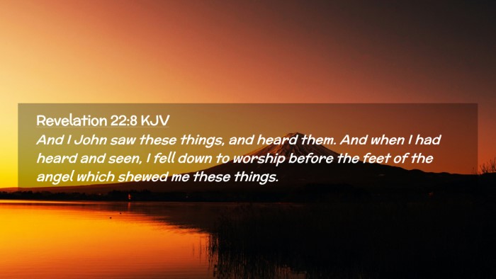 Picture 02 - Revelation 22:8 KJV Desktop Wallpaper - And I John saw these things, and heard them. And - Desktop Bible Verse Wallpaper