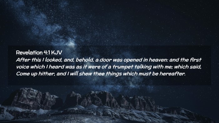 Picture 02 - Revelation 4:1 KJV Desktop Wallpaper - After this I looked, and, behold, a door was - Desktop Bible Verse Wallpaper