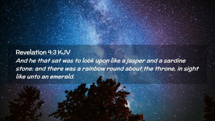 Picture 02 - Revelation 4:3 KJV Desktop Wallpaper - And he that sat was to look upon like a jasper - Desktop Bible Verse Wallpaper